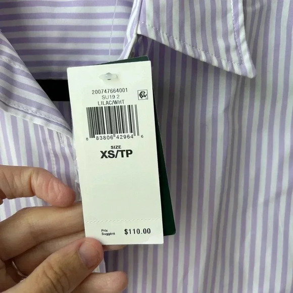 Ralph Lauren Lilac and White Striped Button Down Shirt - Picture 4 of 12